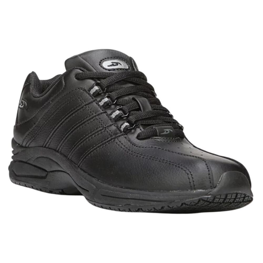 Dr. Scholls Womens Kimberly Work Sneakers Size 6.5 Wide Black Leather SR NIB
